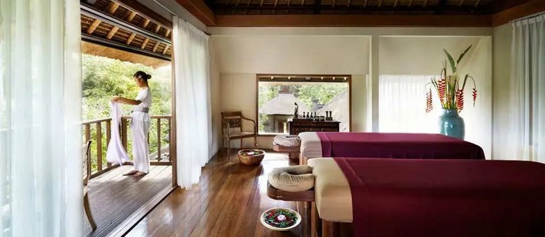 Phòng massage mở ra view ruộng bậc thang ở Ubud