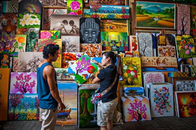 Phòng tranh Batuan với các bức vẽ tỉ mỉ
